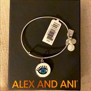 Alex and Ani Silver Evil eye bracelet